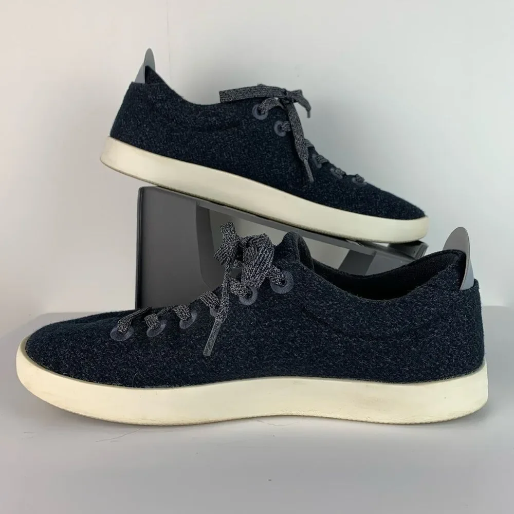 Allbirds men’s wool dark gray black wool pipers walking lace up shoes size 11